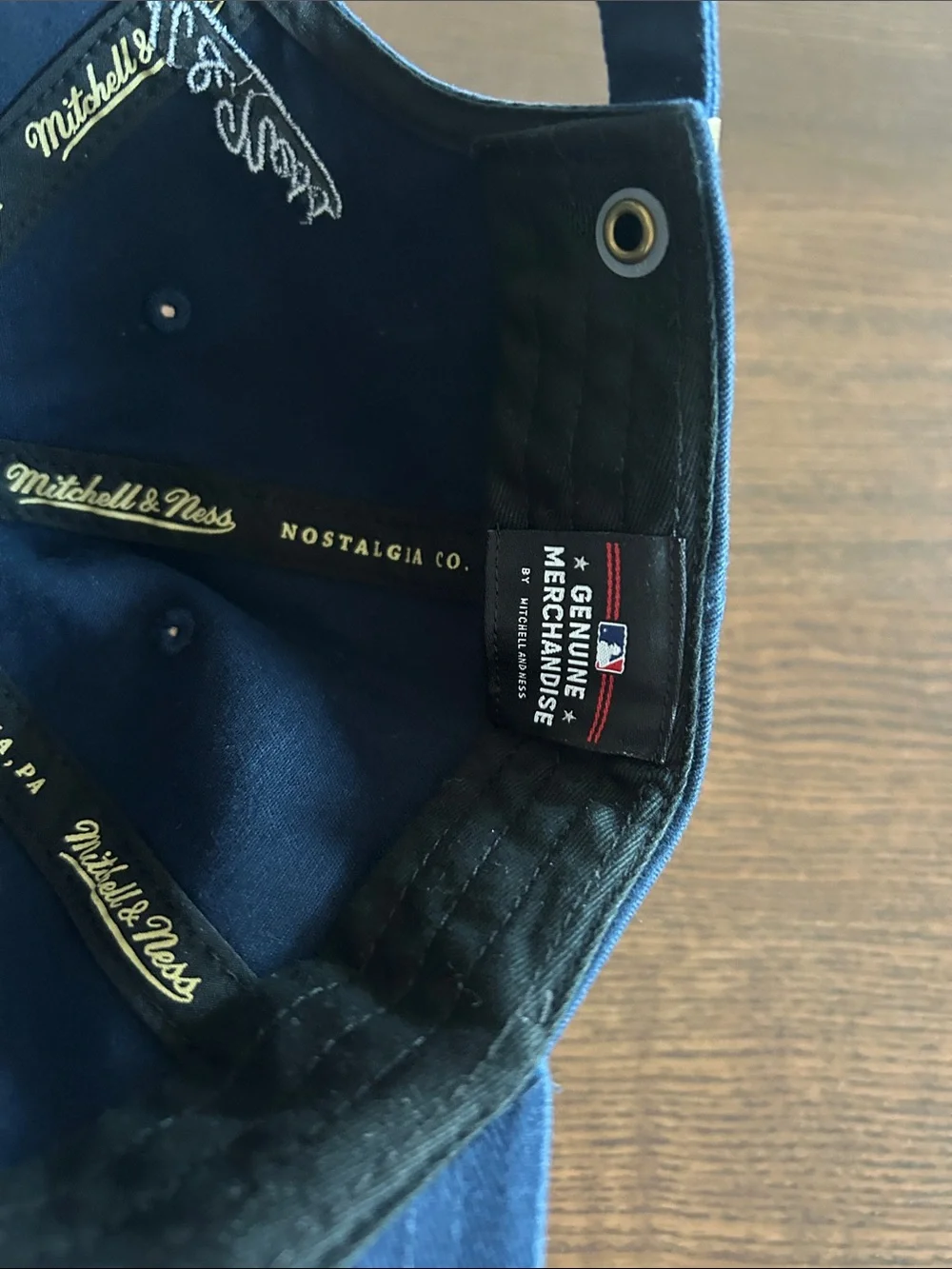Mitchell & Ness BOSTON Navy Dad Hat with Red 'B' Patch